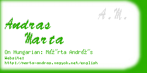 andras marta business card